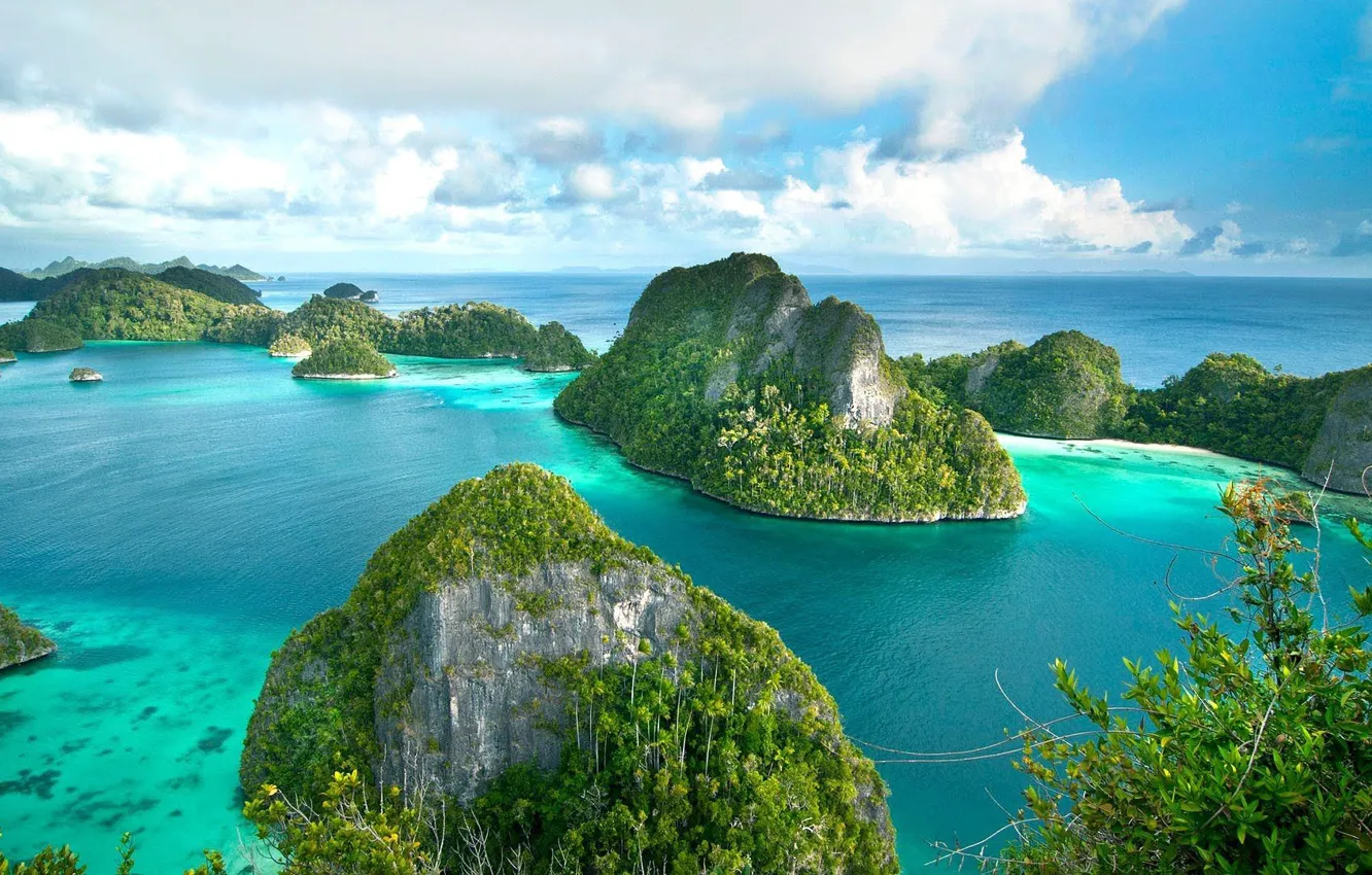 Photo wallpaper sea, island, Indonesia, Pulau Wayag