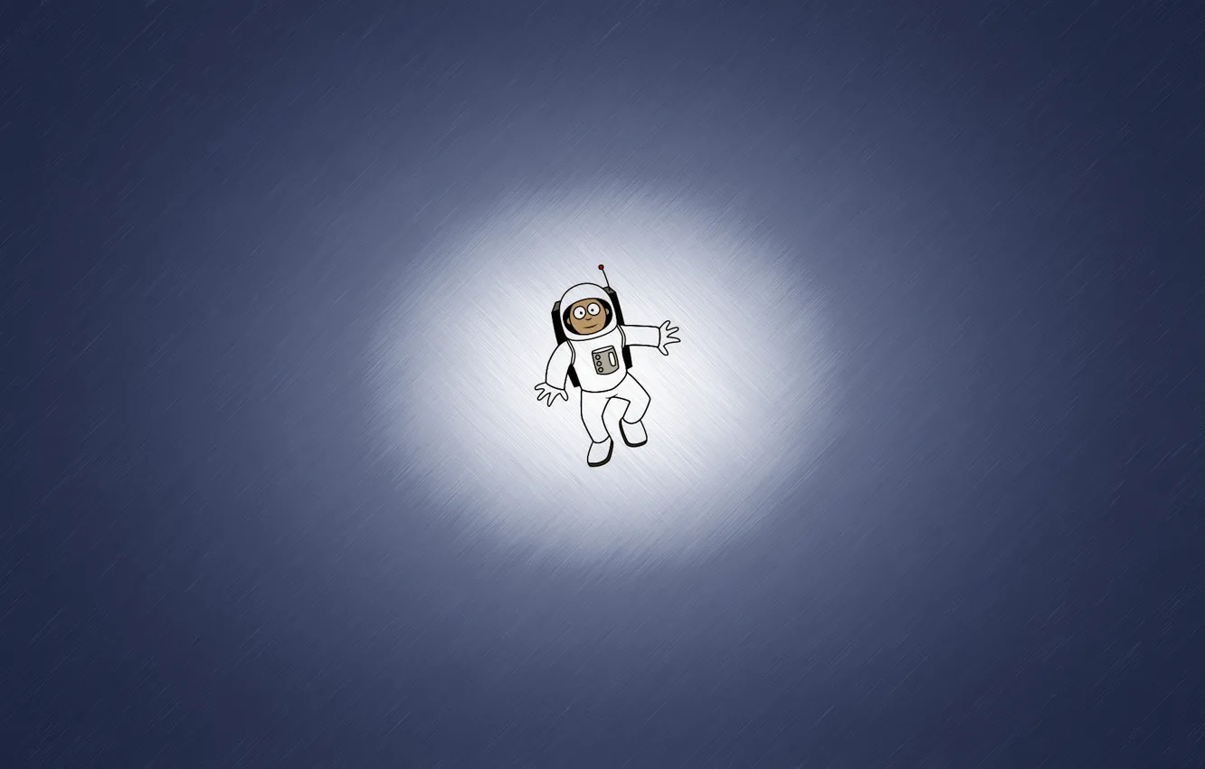 Photo wallpaper smile, minimalism, astronaut, the suit, Minimalism, Cosmonaut