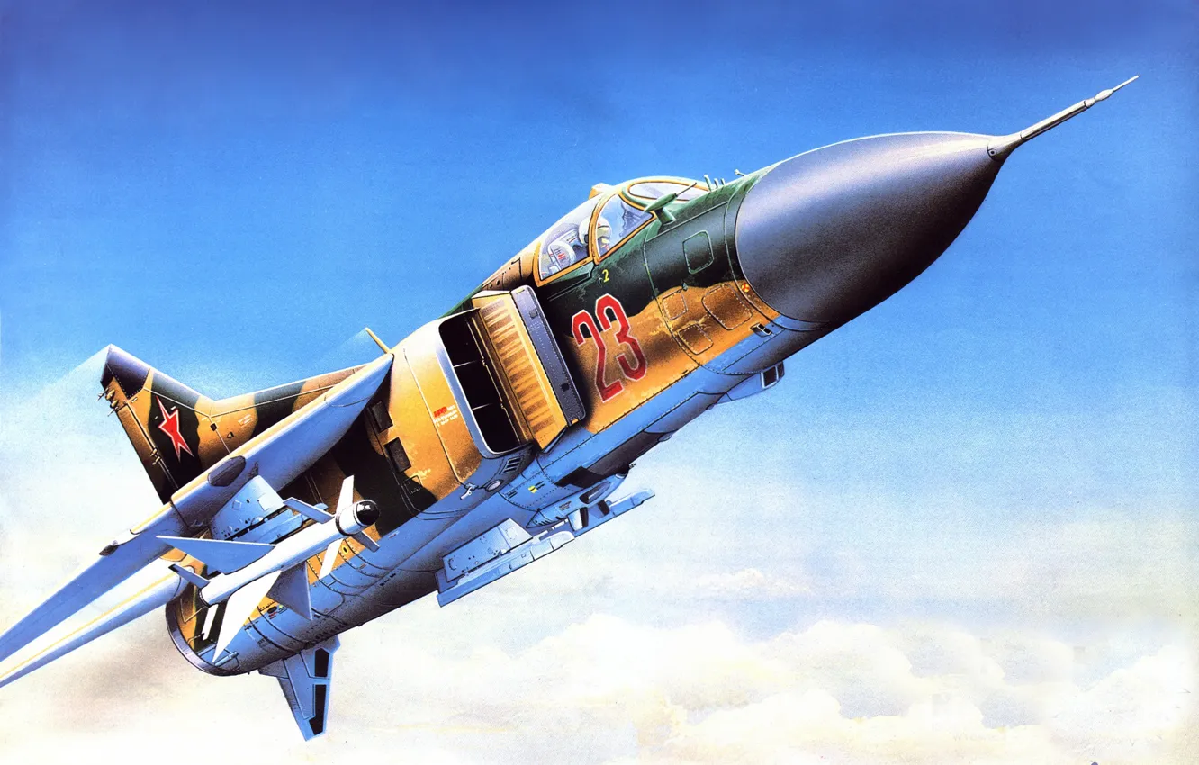 Photo wallpaper aviation, fighter, the plane, multipurpose, Soviet, The MiG-23