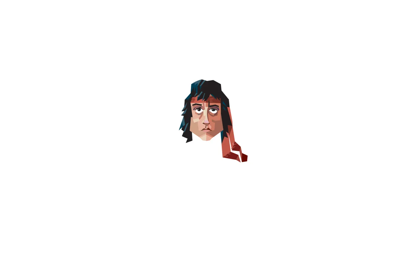 Photo wallpaper face, minimalism, Sylvester Stallone, Rambo