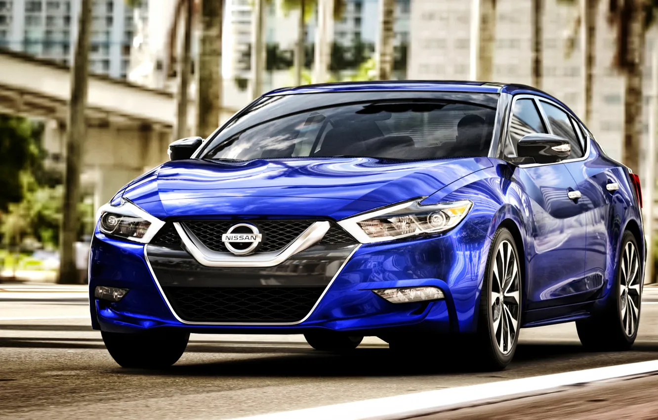 Photo wallpaper blue, Nissan, Nissan, 2015, Maxim, Maxima