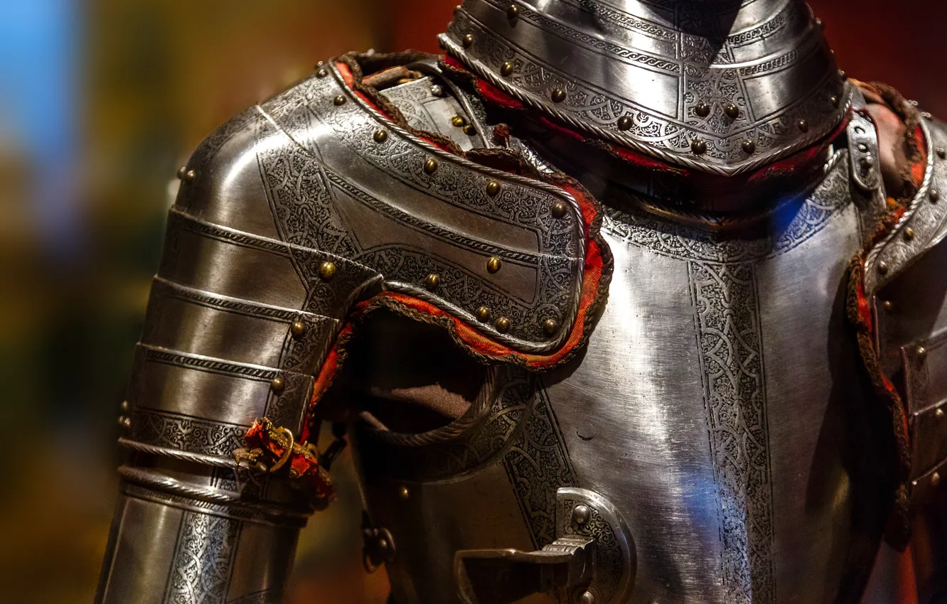 Photo wallpaper metal, background, pattern, armor, knight