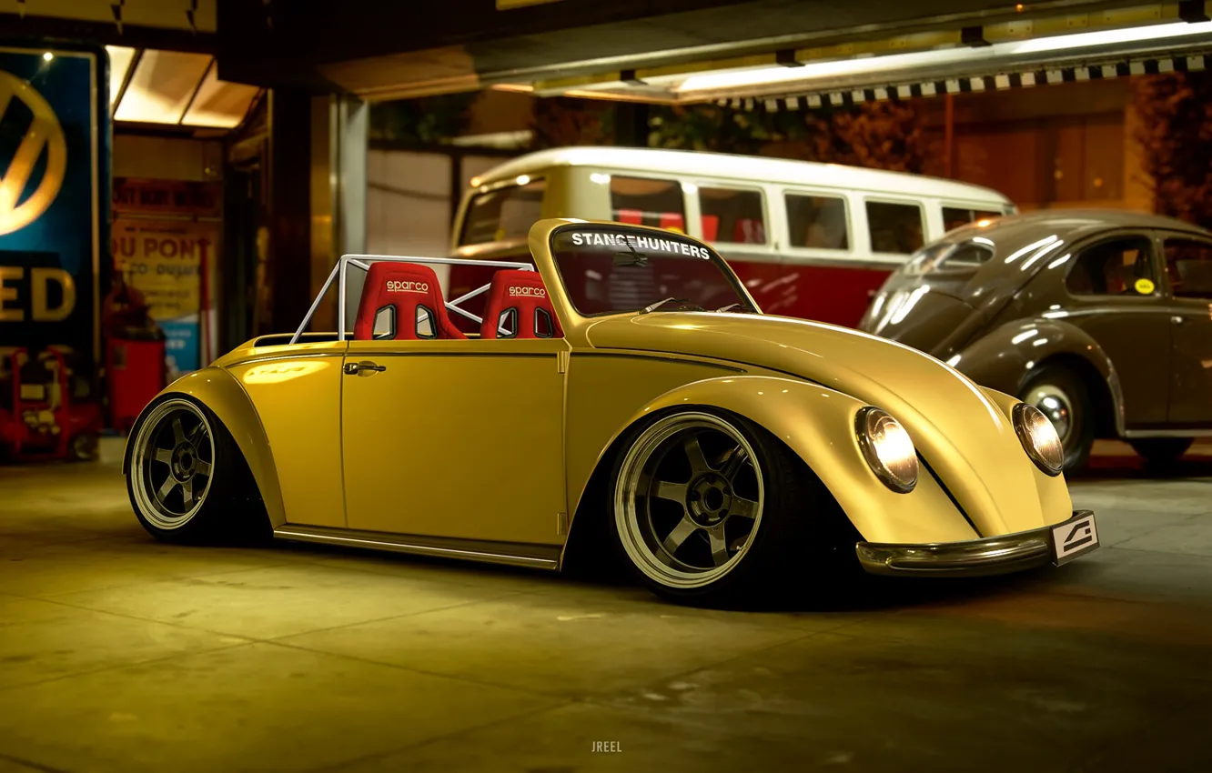 Photo wallpaper car, machine, auto, Volkswagen, art, Beetle, Gran Turismo, Volkswagen Beetle