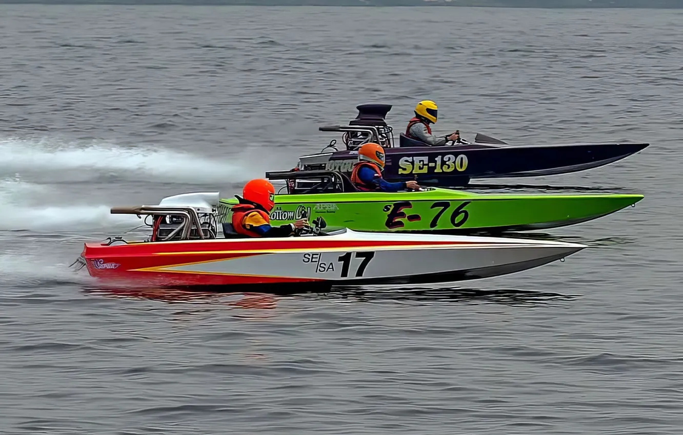 Photo wallpaper race, boat, speed