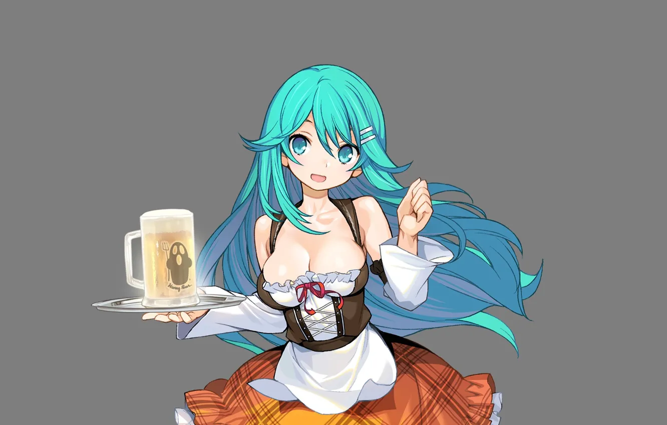 Photo wallpaper girl, beer, rance quest