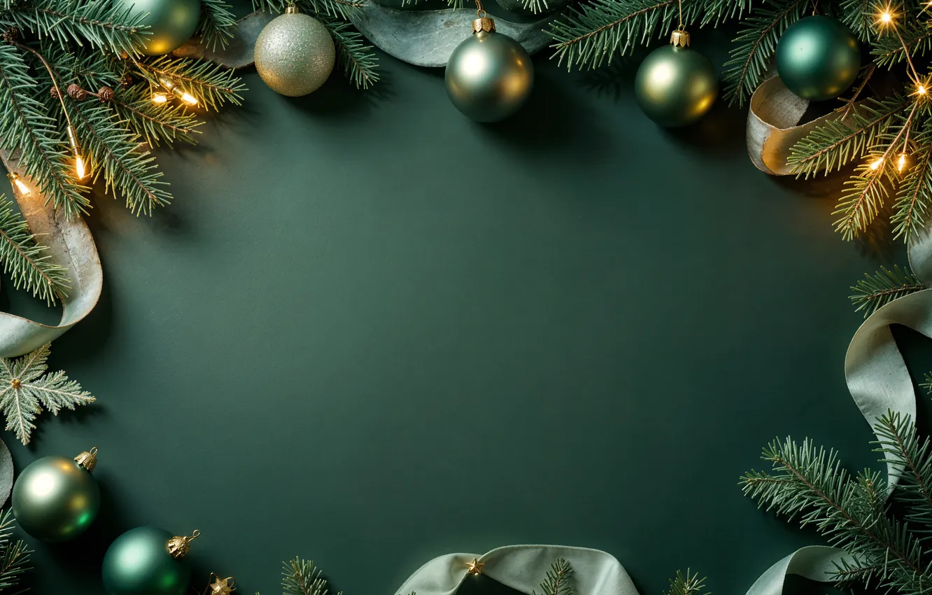 Photo wallpaper decoration, background, balls, Christmas, New year, golden, new year, Christmas