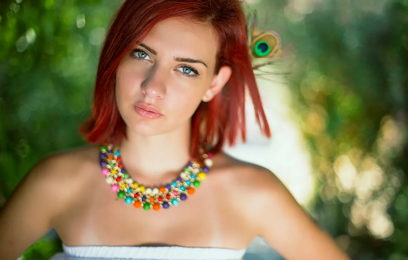 Photo wallpaper look, redhead, Katerina, vans