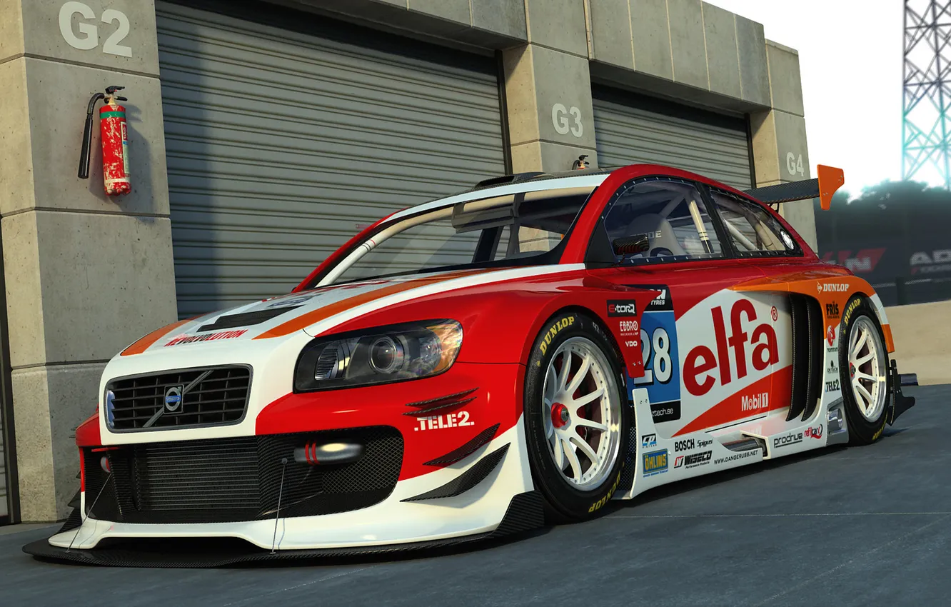 Photo wallpaper Volvo, C30, racing1