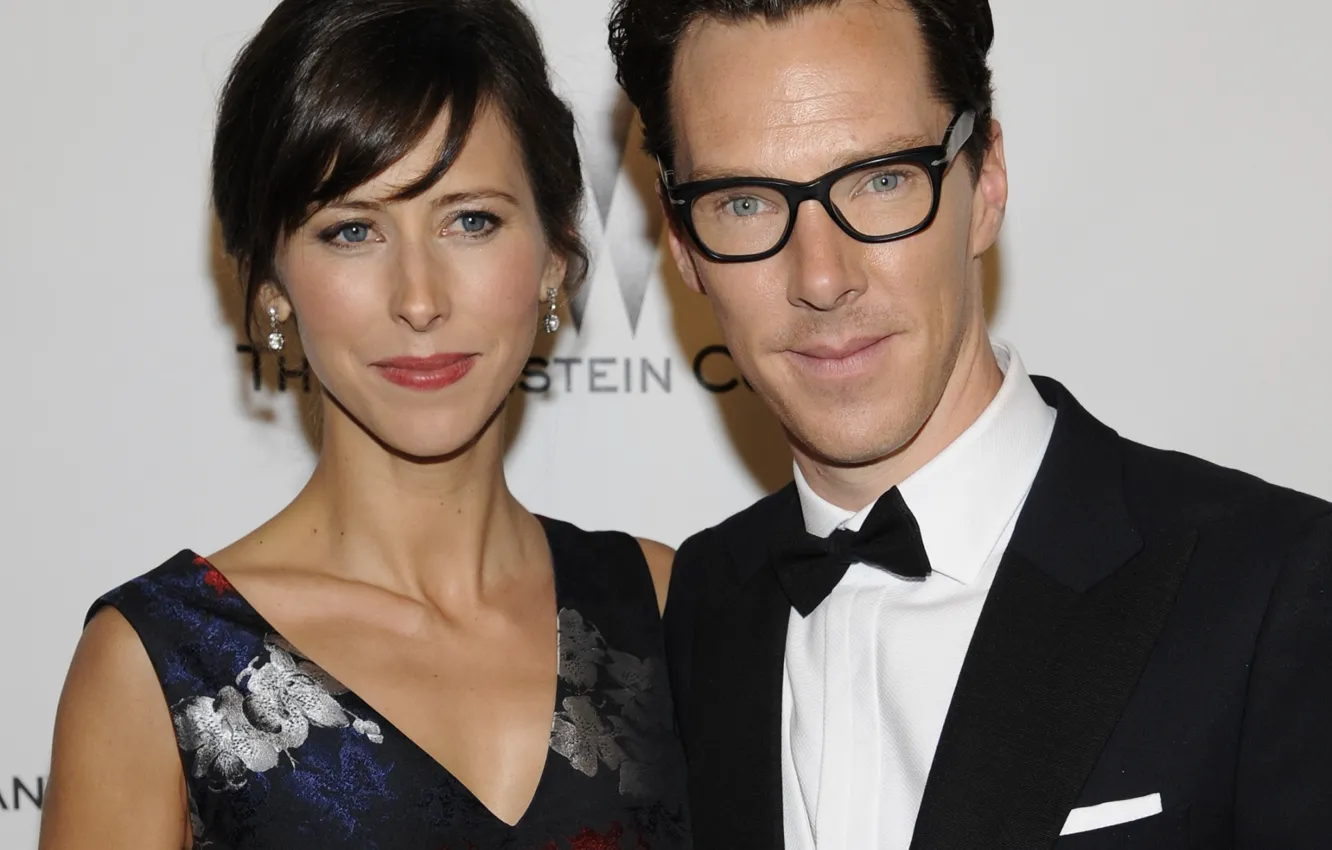 Photo wallpaper glasses, singer, Benedict Cumberbatch, Benedict Cumberbatch, British actress, British actor, Sophie Hunter, Sophie Hunter
