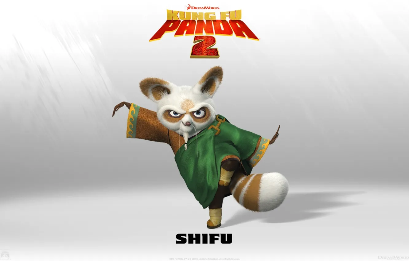 Photo wallpaper fox, weapon, kung Fu, Kung fu Panda, shifu, kung Fu Panda 2