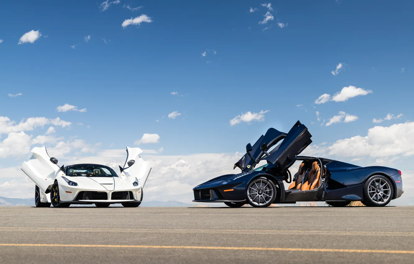 Photo wallpaper Blue, White, LaFerrari