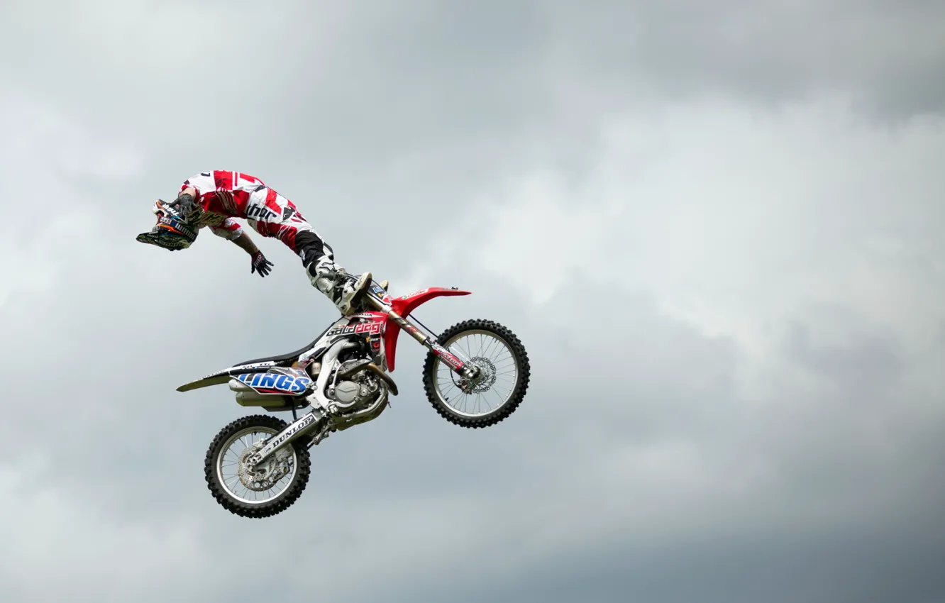 Photo wallpaper sport, motorcycle, flight