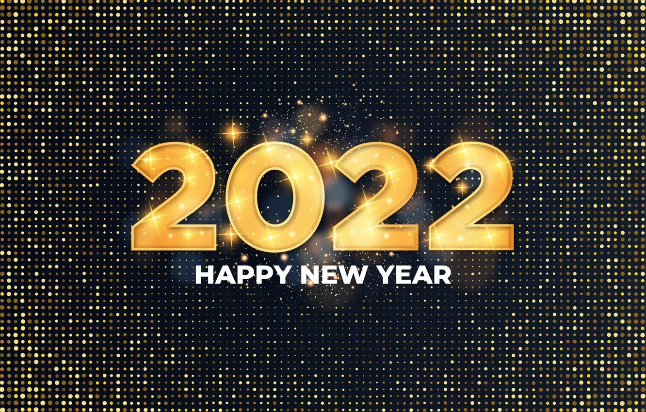 Photo wallpaper background, gold, figures, New year, 2022