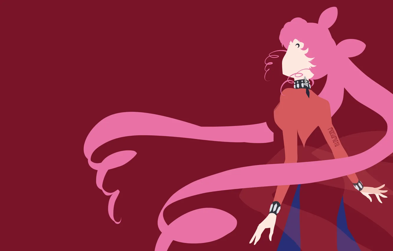 Photo wallpaper girl, background, minimalism, sailor moon