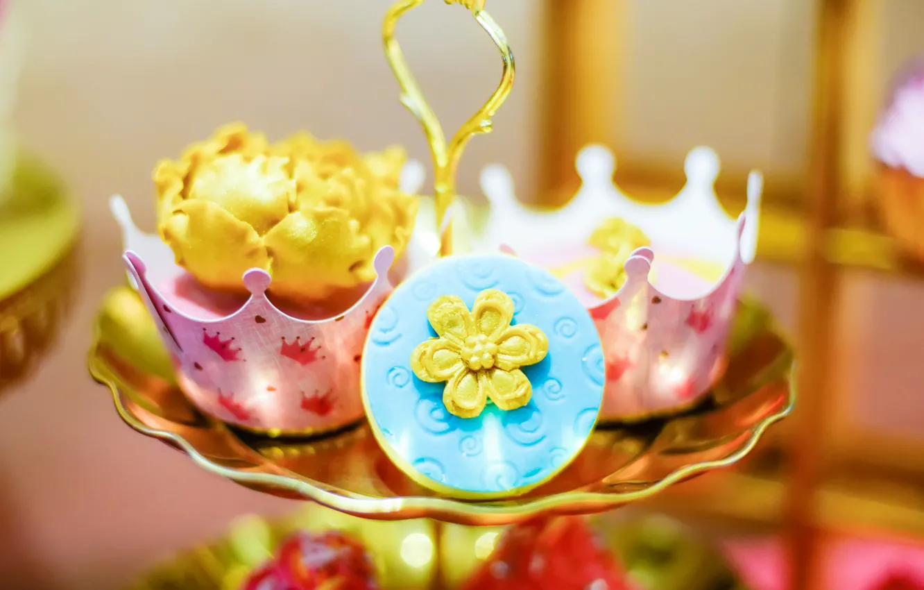 Photo wallpaper decoration, dessert, cakes, cupcakes
