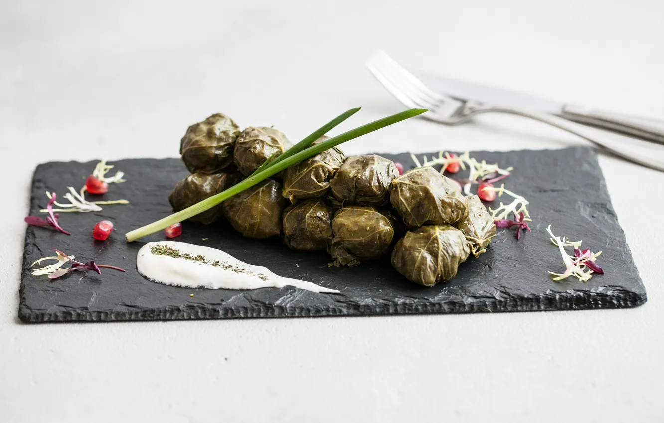 Photo wallpaper bow, plug, sauce, dolma