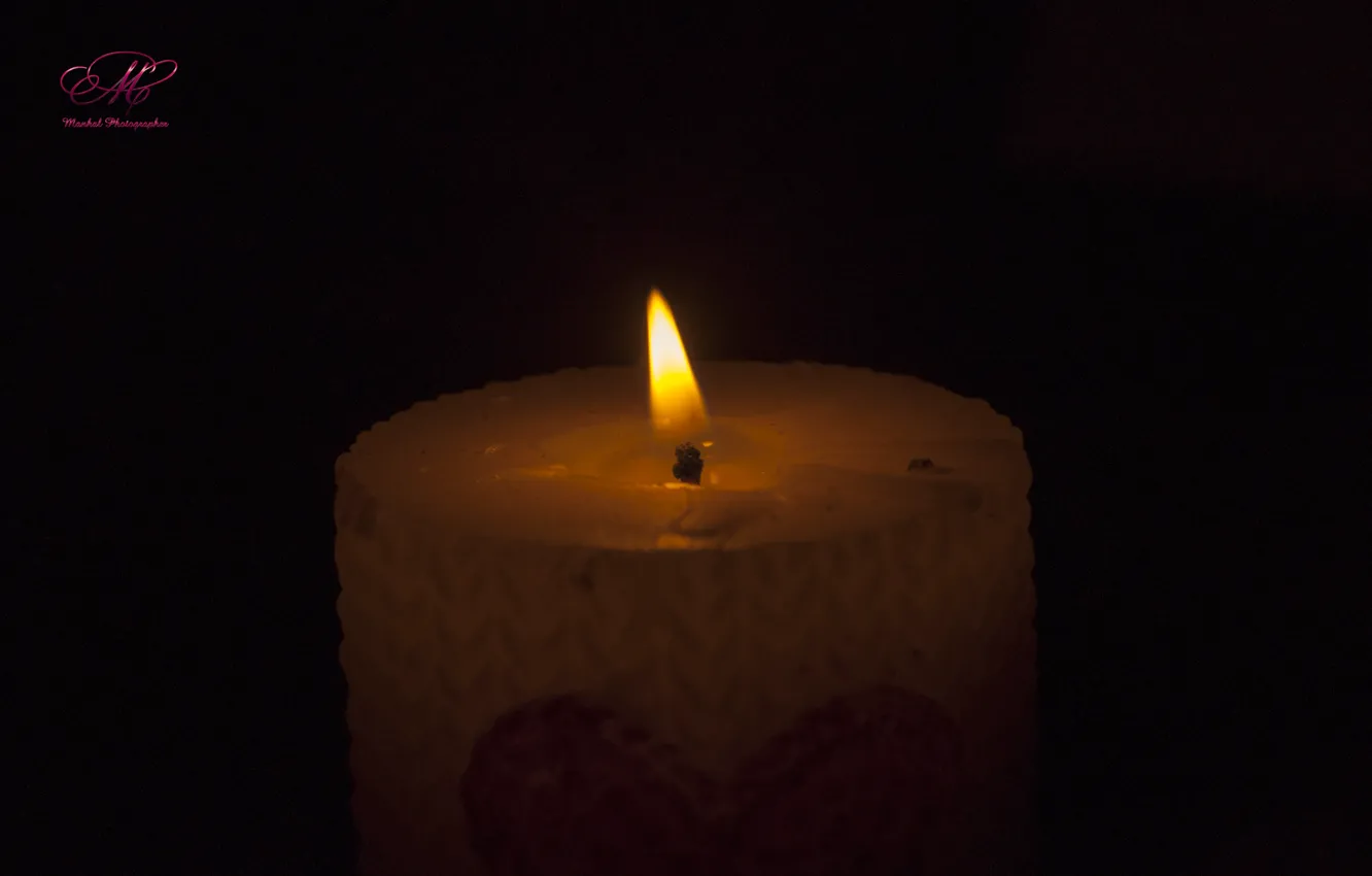 Photo wallpaper Fire, candle, Romance