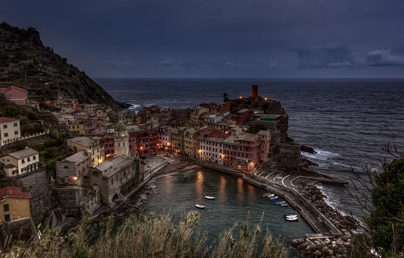 Photo wallpaper sea, home, Italy, Vernazza