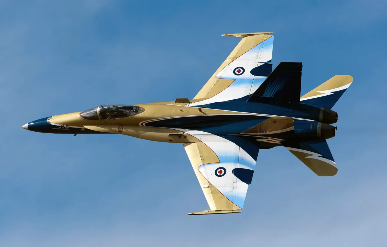 Photo wallpaper fighter, multipurpose, Hornet, McDonnell Douglas, canadian, CF-18