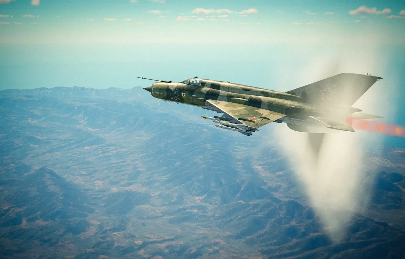 Photo wallpaper USSR, OKB MiG, barrier, MiG-21bis, Frontline fighter