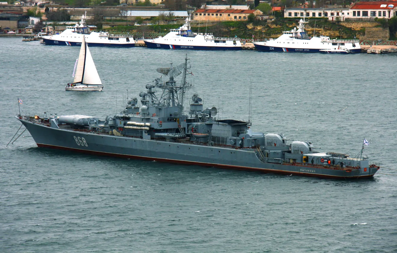 Photo wallpaper ship, Sevastopol, guard, inquisitive