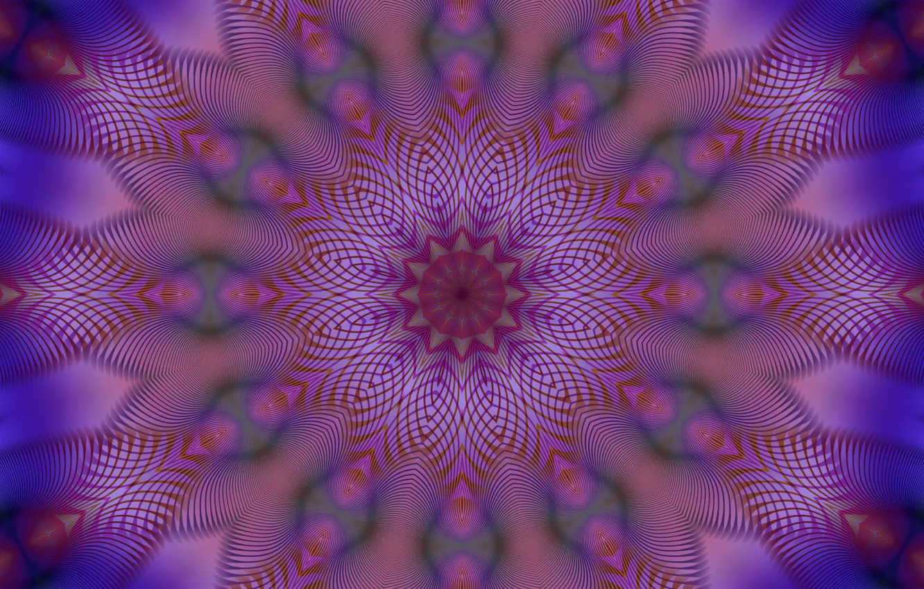 Photo wallpaper purple, blue, abstraction, pattern, fractal, pink, geometry, ornament