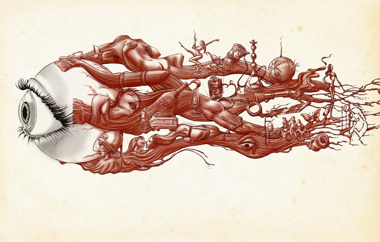 Photo wallpaper eyes, life, past, Vienna