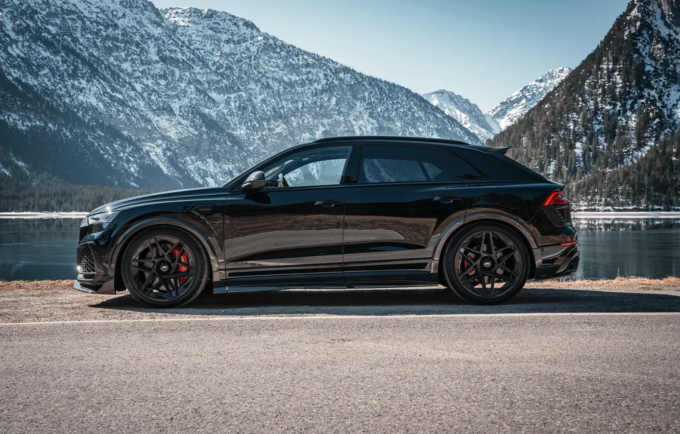 Photo wallpaper road, ABBOT, RS Q8, ABT RS Q8, Signature Edition, Side, Audi, 2022