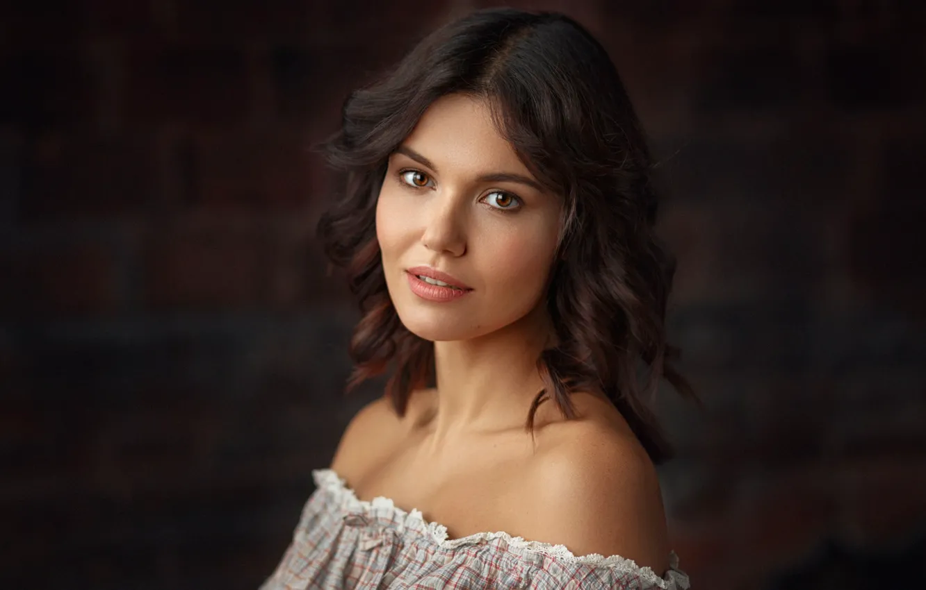 Photo wallpaper look, girl, portrait, dress, hairstyle, Alex Kashechkin, Alla Zorina