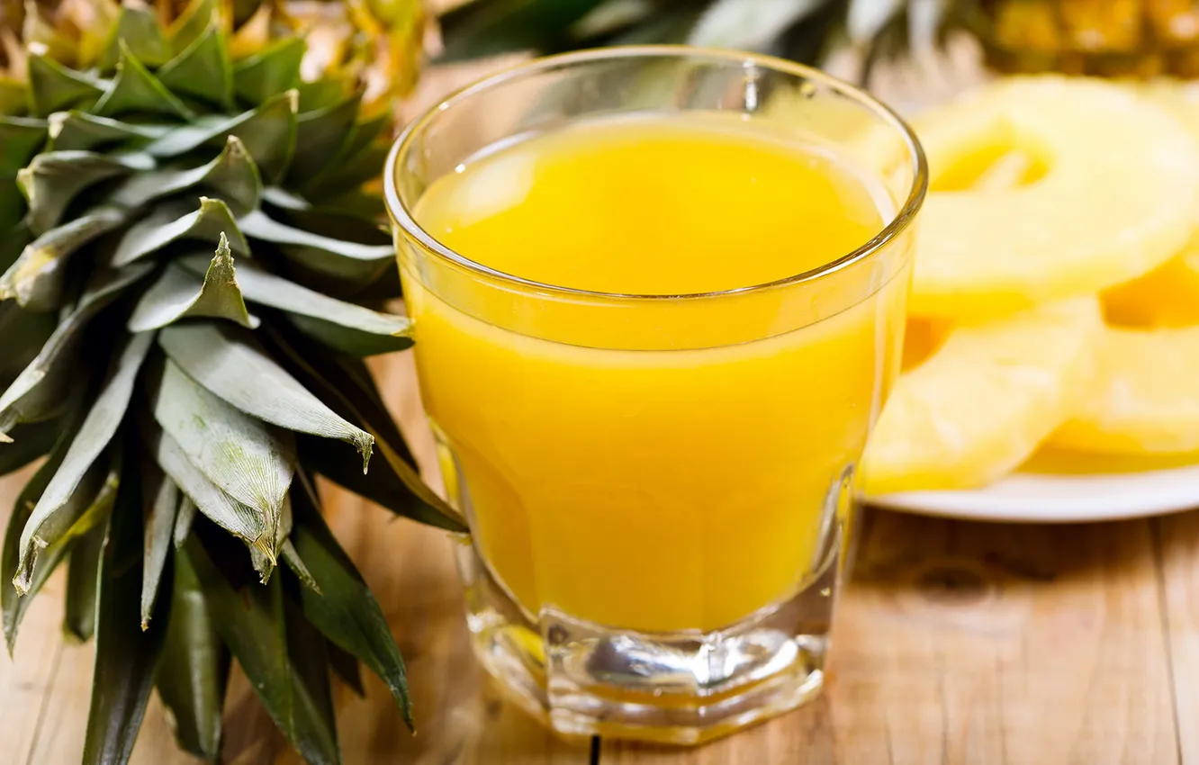 Photo wallpaper fruit, pineapple, pineapple juice