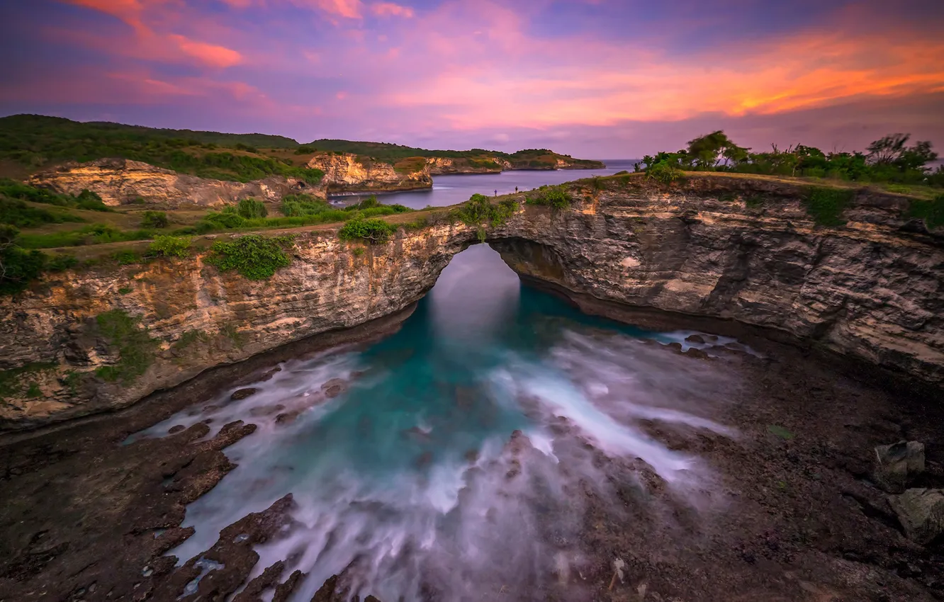 Photo wallpaper rocks, Bay, arch