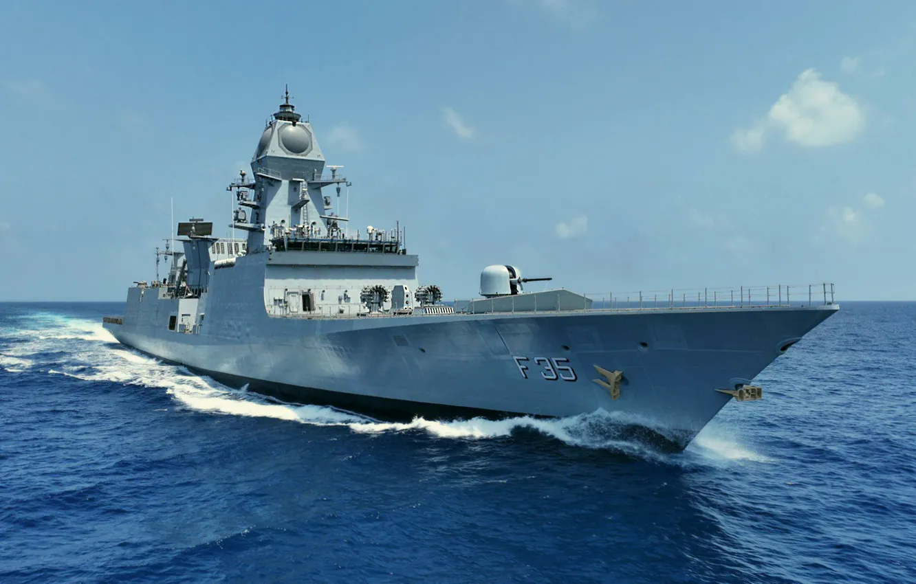 Photo wallpaper frigate, The Indian Navy, INS Udaygiri