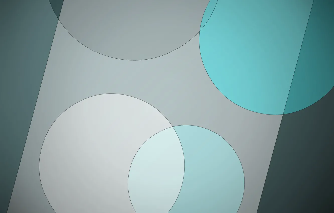 Photo wallpaper circles, abstraction, green, geometry, material