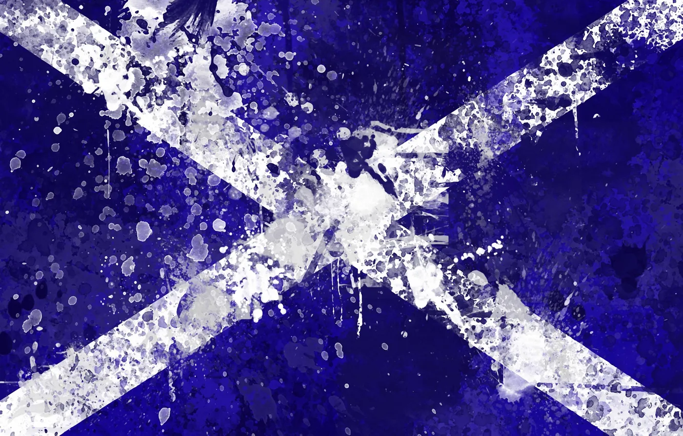 Photo wallpaper paint, Scotland, flag, Scotland, flag