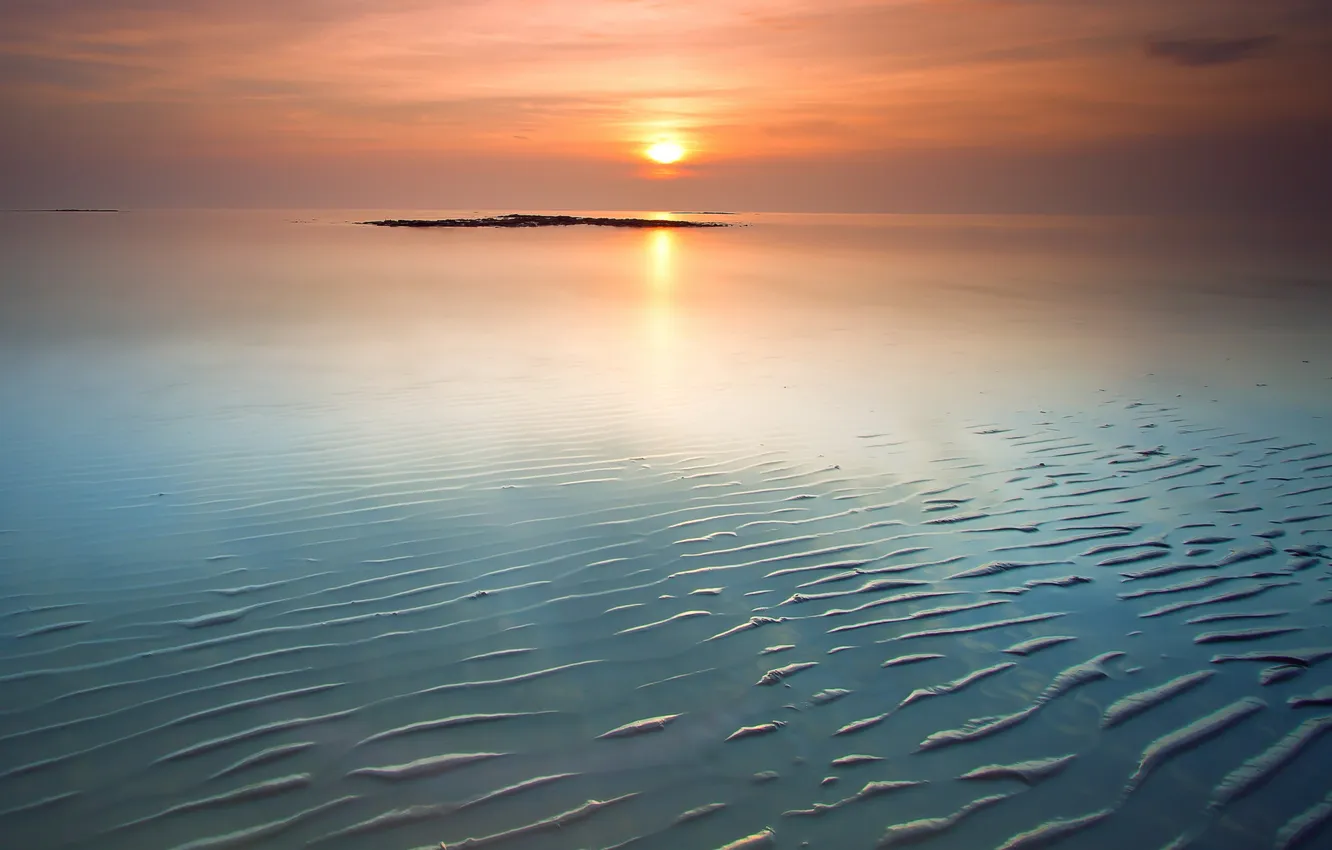 Photo wallpaper sea, the sky, landscape, sunset