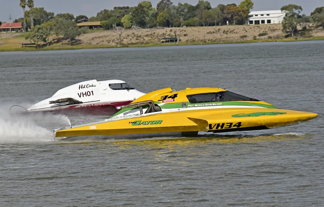 Photo wallpaper race, boat, speed