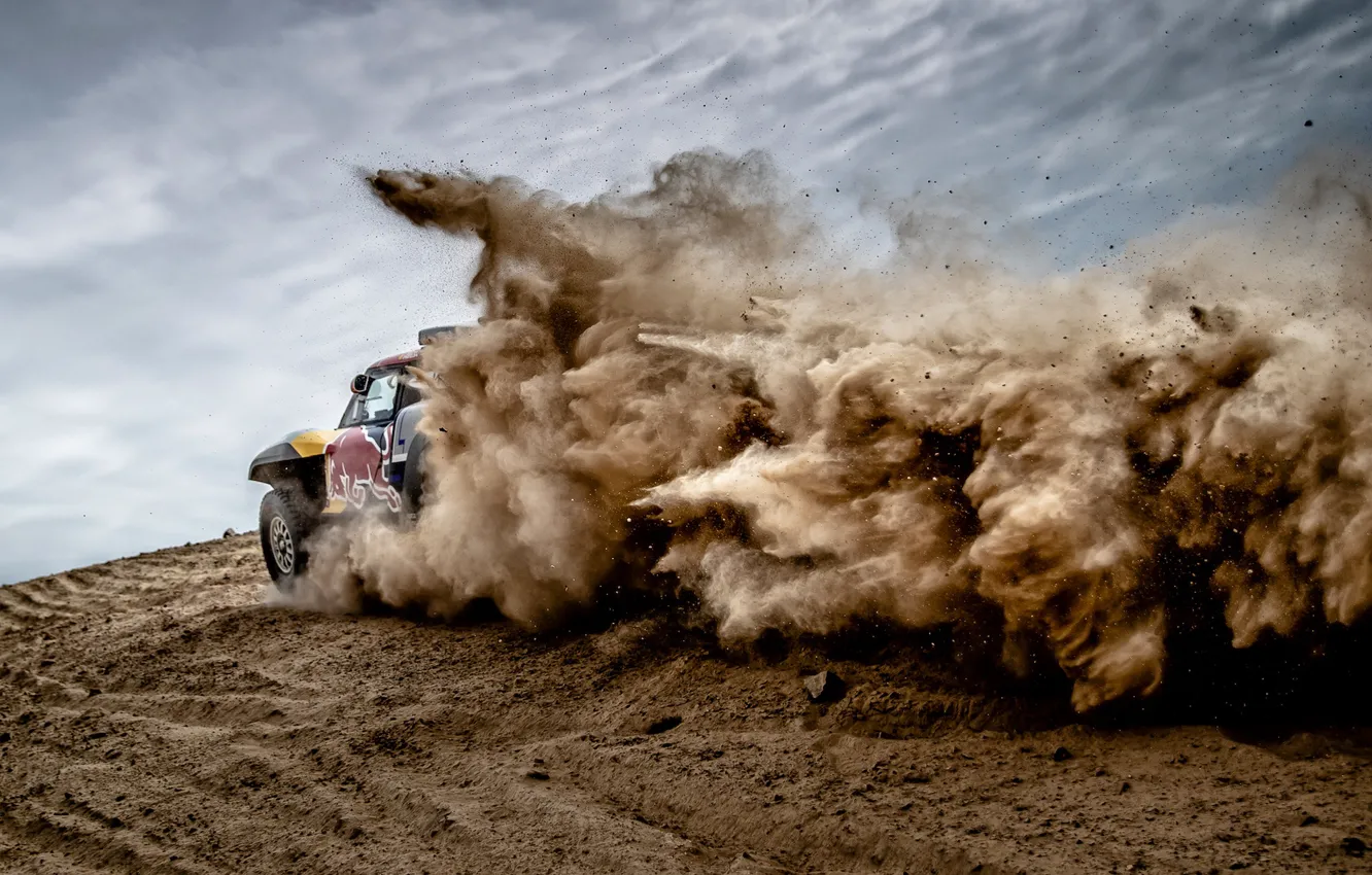 Photo wallpaper Sand, Sport, Desert, Machine, Speed, Car, Rally, Dakar