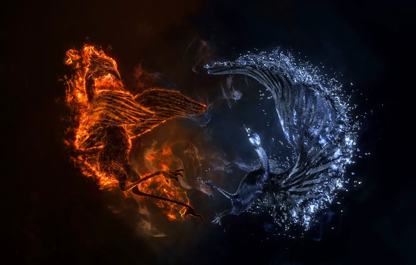 Photo wallpaper water, lights, beautiful