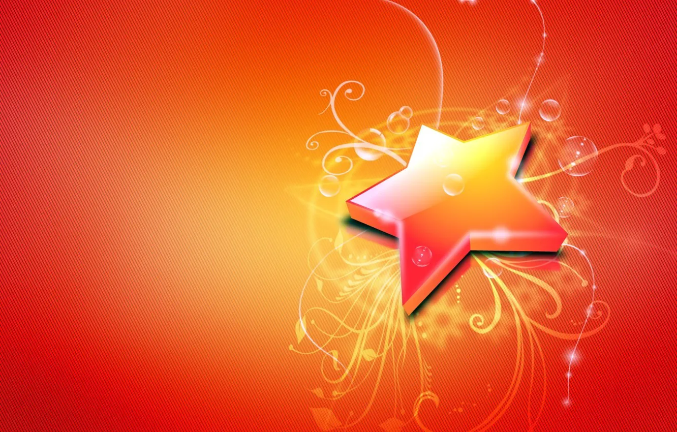 Photo wallpaper stars, line, bubbles