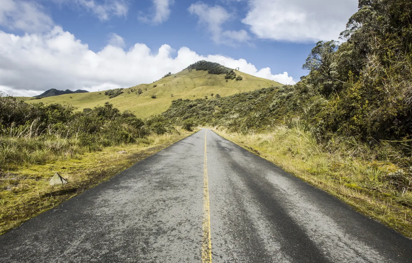 Photo wallpaper road, the sky, landscape