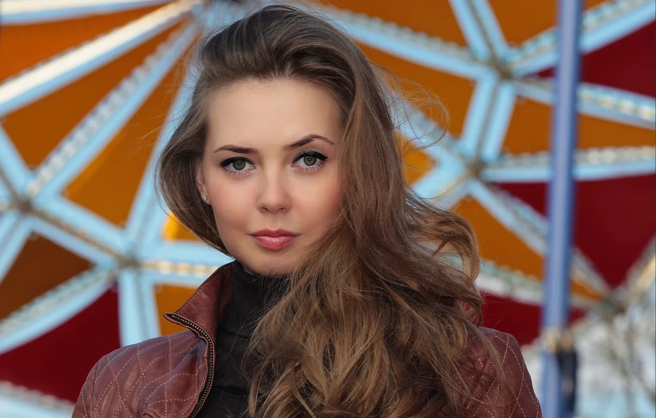 Photo wallpaper eyes, look, girl, sweetheart, earrings, beautiful, long hair, sexy