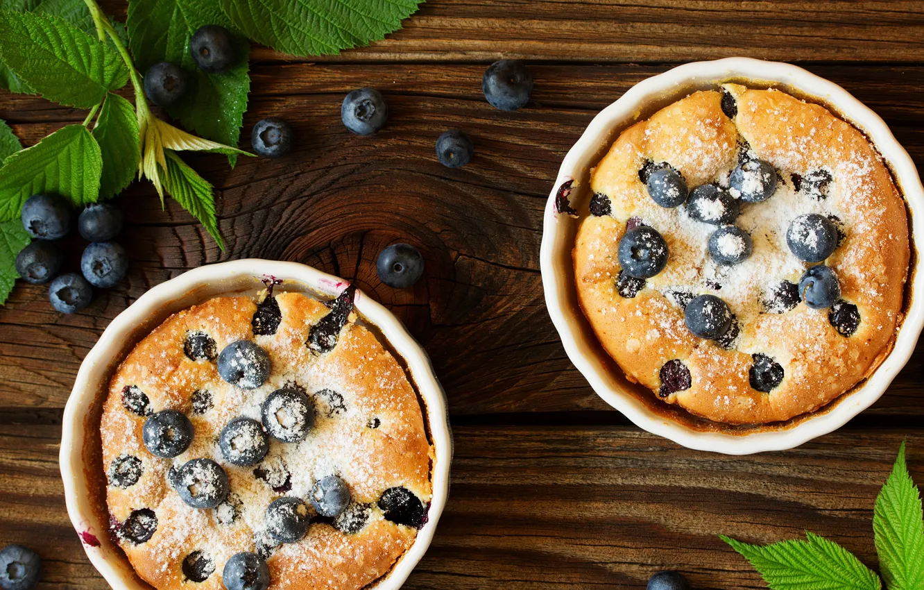 Photo wallpaper food, blueberries, dessert, casserole