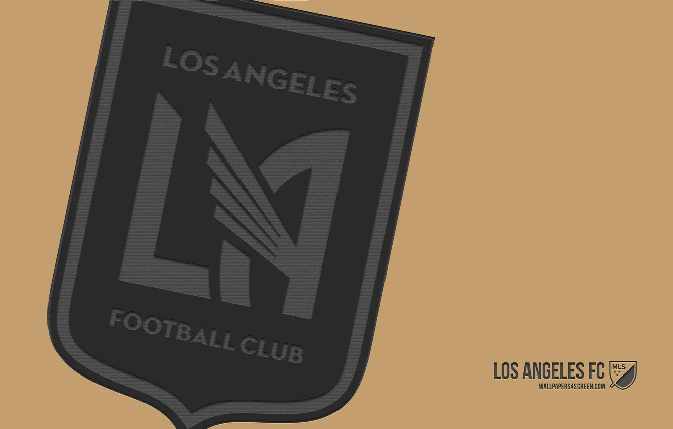 Photo wallpaper logo, soccer, badge, MLS, crest, Los Angeles FC, LAFC