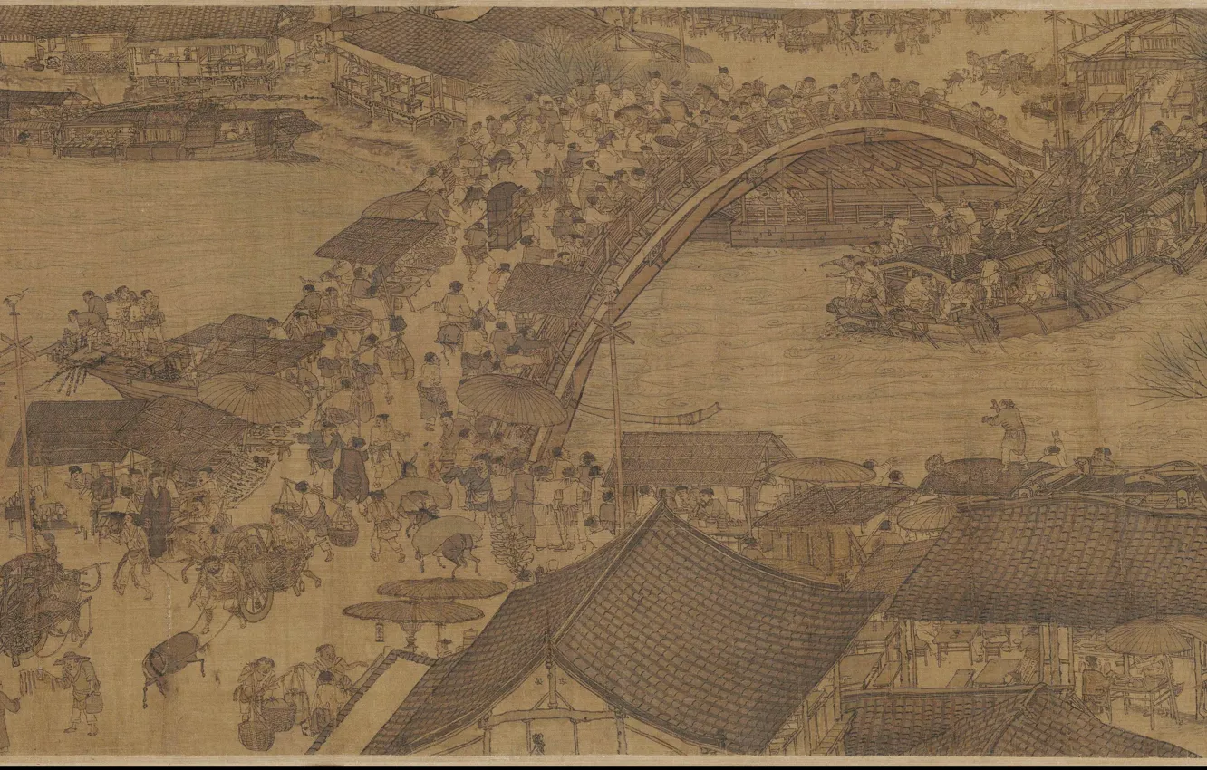 Photo wallpaper Chinese paintings, painting, art