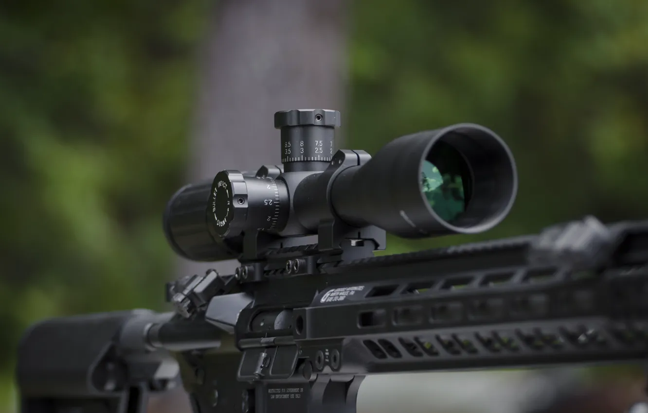 Photo wallpaper macro, optics, assault rifle