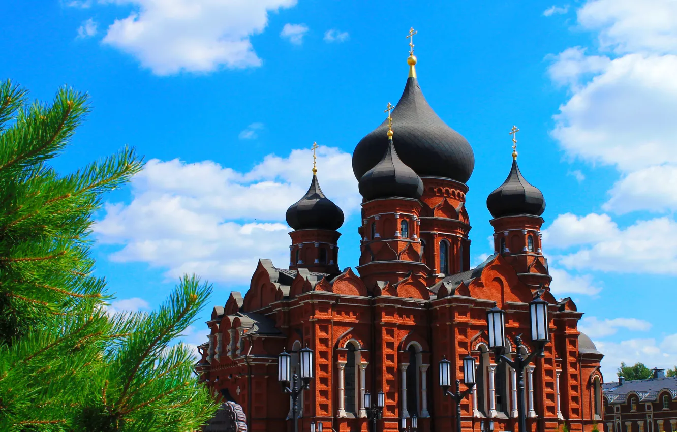 Photo wallpaper the city, Russia, dome, Tula, The Cathedral of the assumption, the center of Tula, Russkie …