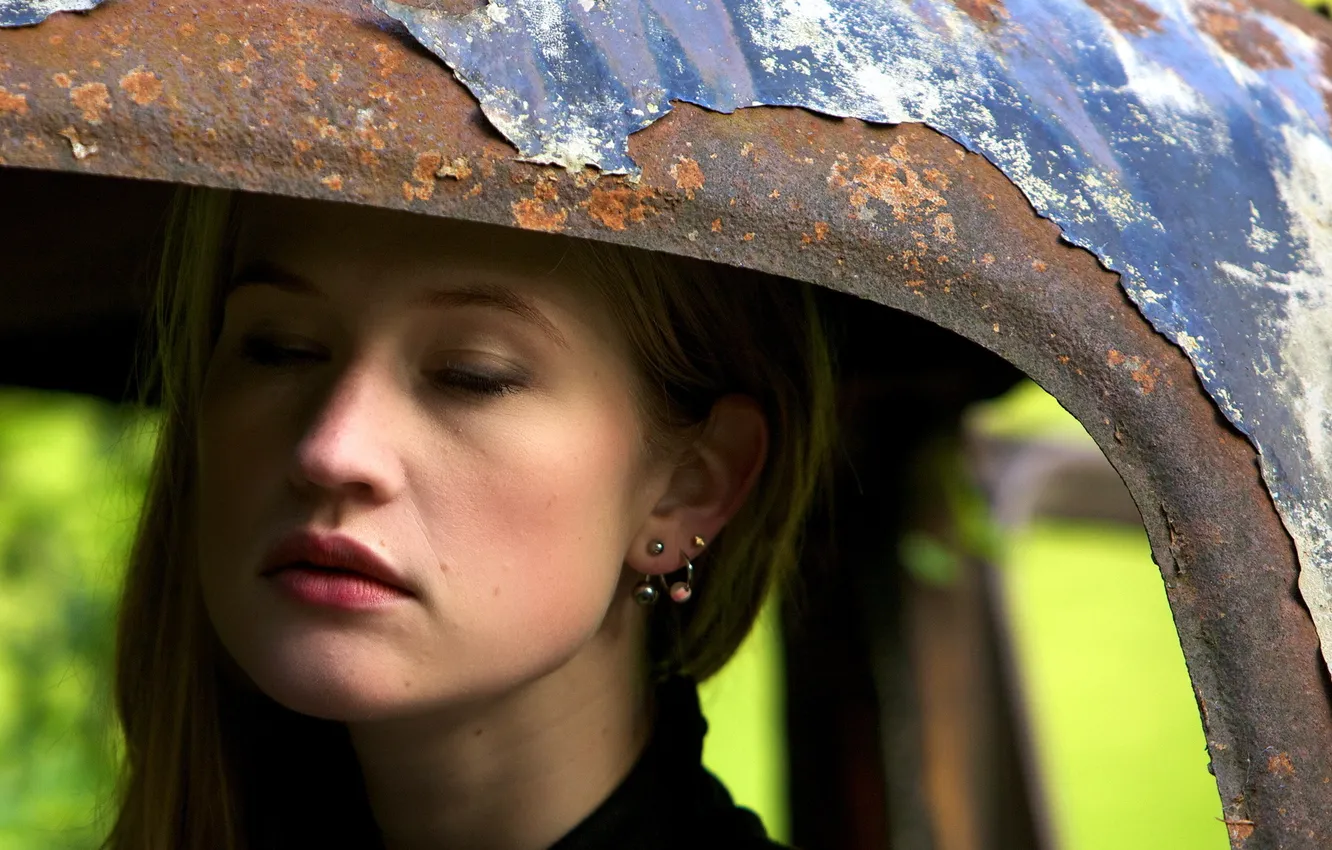 Photo wallpaper girl, background, mood