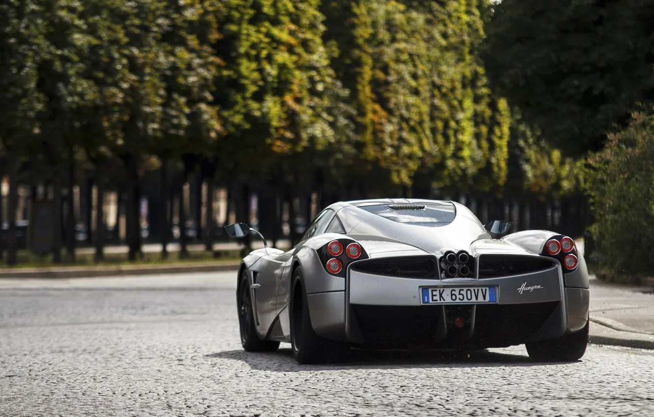 Photo wallpaper machine, Pagani, back, Pagani, To huayr, wire