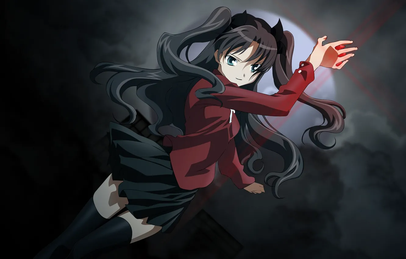 Photo wallpaper girl, magic, Rin, Fate stay night, Fate / Stay Night, Tosaka Rin