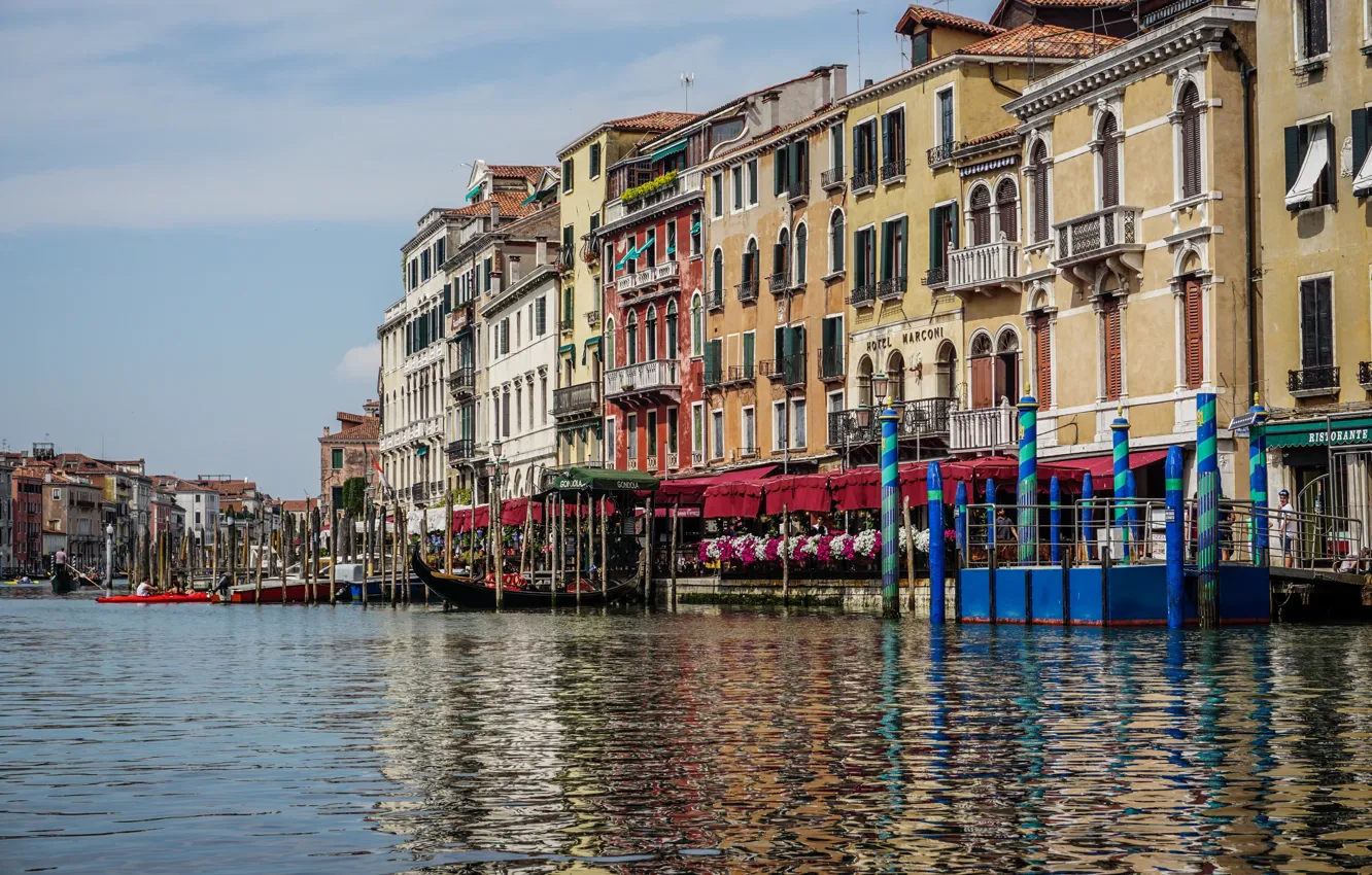 Photo wallpaper Grand, Italy, water, Venice, body, canal, Grand Canal, Province